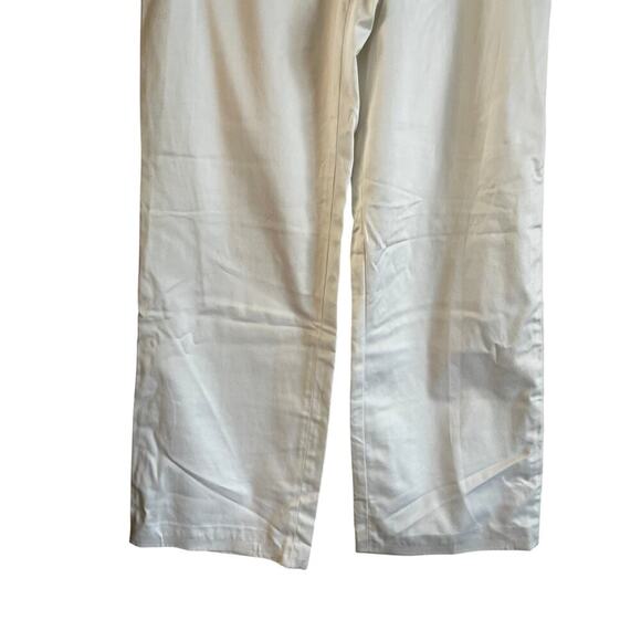 Lilly Pulitzer Wide Leg White Pants Cotton 6 30” Inseam Side Zip Back Pockets - Picture 7 of 9